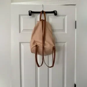 Valentina Pink and Tan Women\'s Backpack Valentina | Bags | Valentina Elegant Pink Tan Leather  main image 3